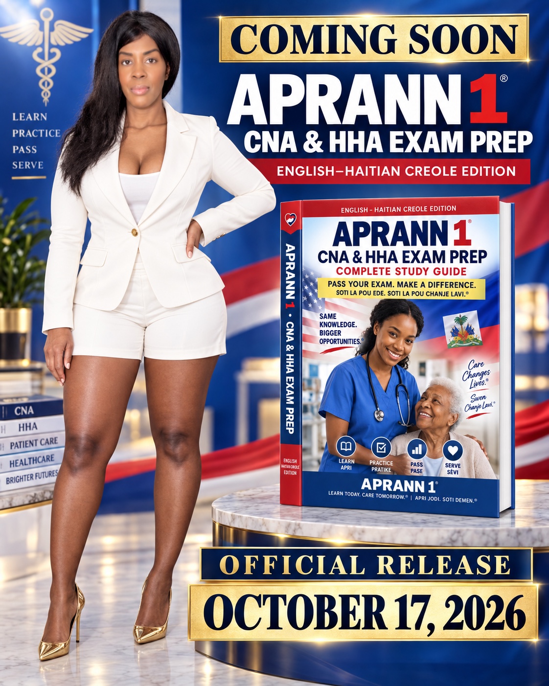 Aprann1 CNA and HHA Exam Prep book announcement for October 17, 2026